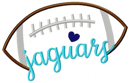 Jaguars Football Script – Satin Stitch – Machine Embroidery Design