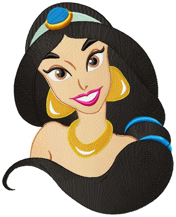 Princess Jasmine - Fill Stitch - Machine Embroidery Design