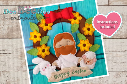 Jesus Easter Garland - ITH Project - Machine Embroidery Design