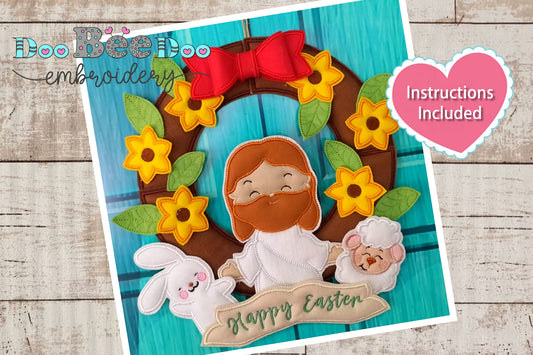 Jesus Easter Garland - ITH Project - Machine Embroidery Design