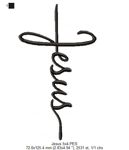 Jesus - Fill Stitch - Machine Embroidery Design