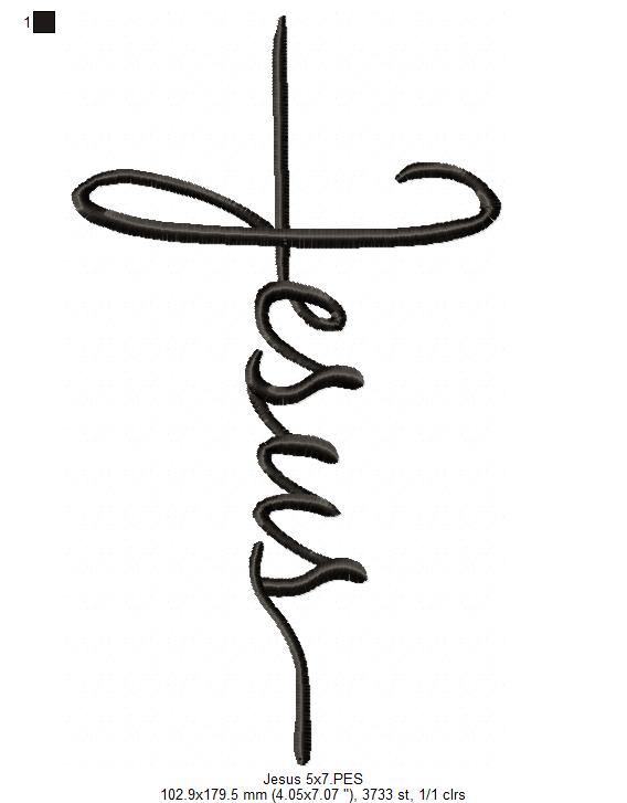 Jesus - Fill Stitch - Machine Embroidery Design