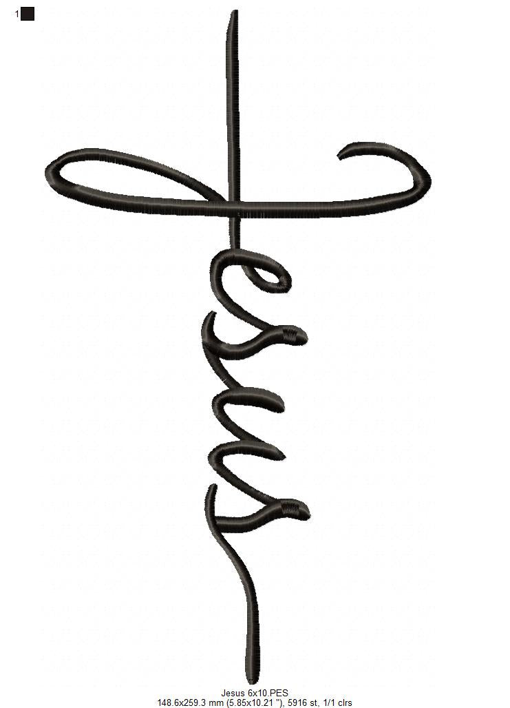 Jesus - Fill Stitch - Machine Embroidery Design