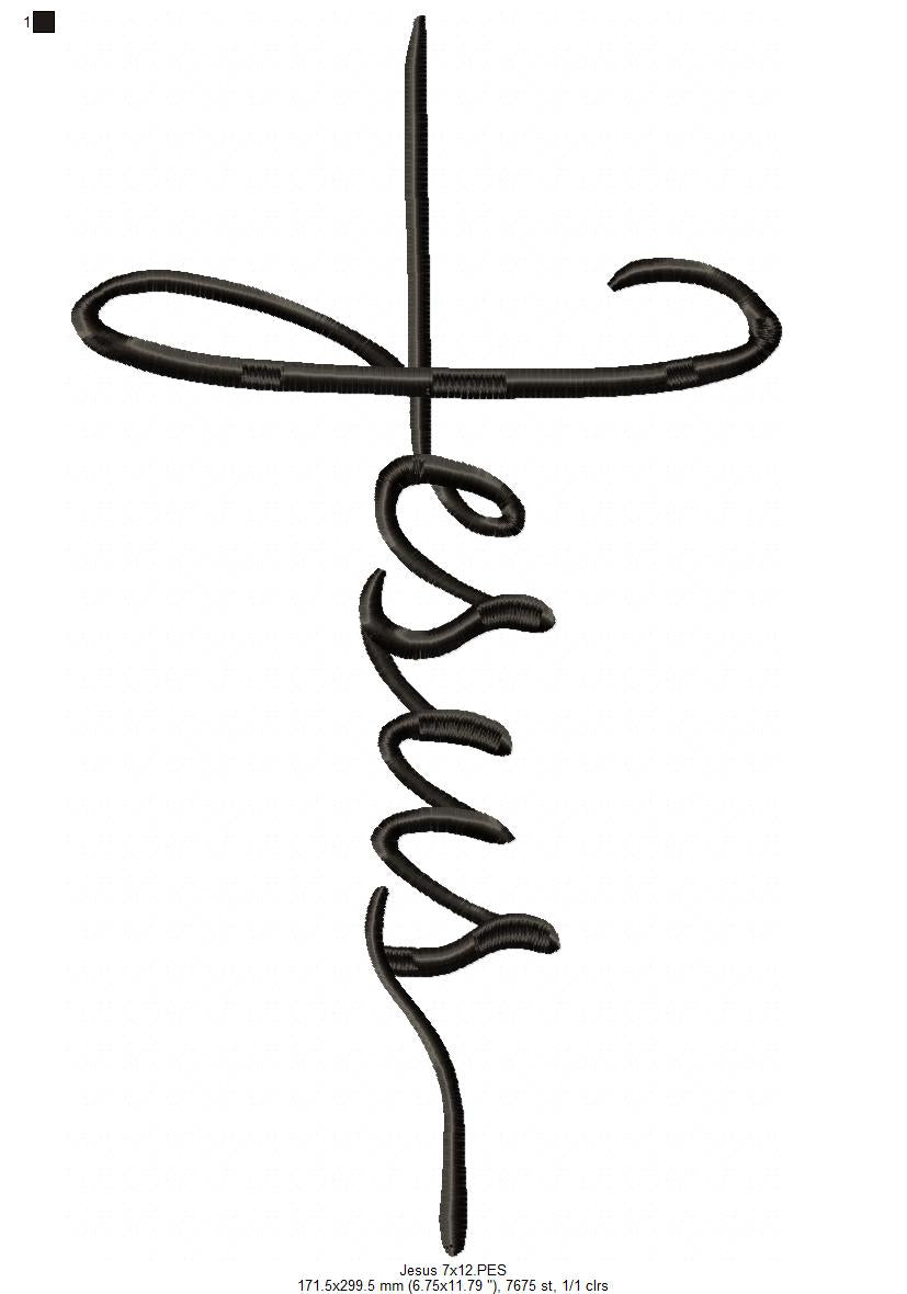 Jesus - Fill Stitch - Machine Embroidery Design