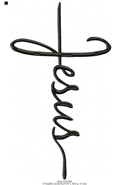 Jesus - Fill Stitch - Machine Embroidery Design