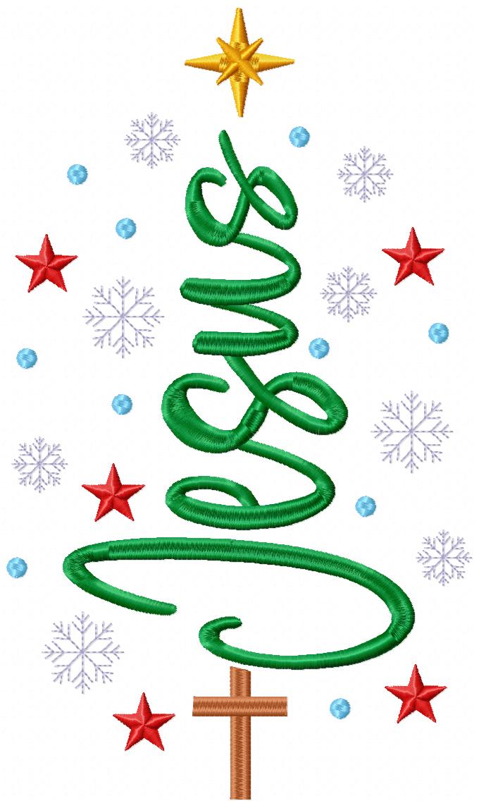 Blessed Christmas Sparkle – satin stitch – Machine Embroidery Design