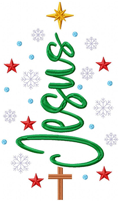 Blessed Christmas Sparkle – satin stitch – Machine Embroidery Design