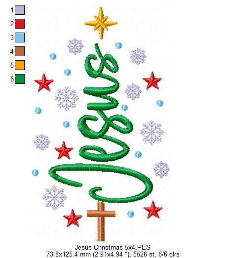 Blessed Christmas Sparkle – satin stitch – Machine Embroidery Design