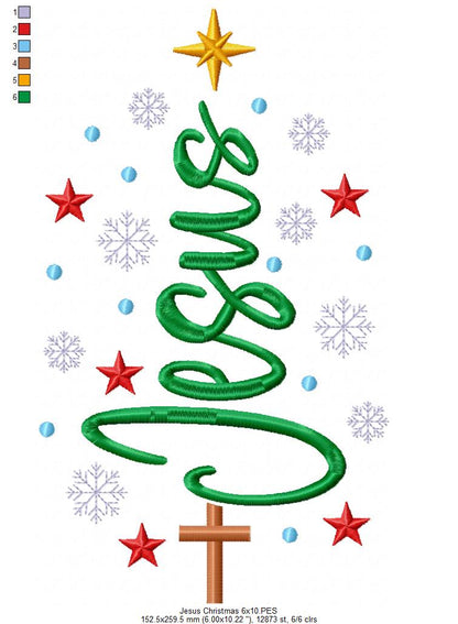 Blessed Christmas Sparkle – satin stitch – Machine Embroidery Design