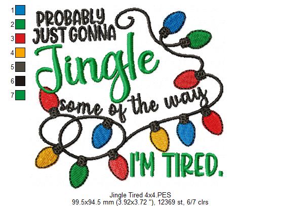 Cozy Jingle Mood – Satin Stitch – Machine Embroidery Design
