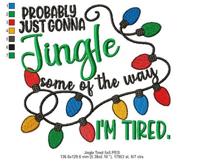 Cozy Jingle Mood – Satin Stitch – Machine Embroidery Design