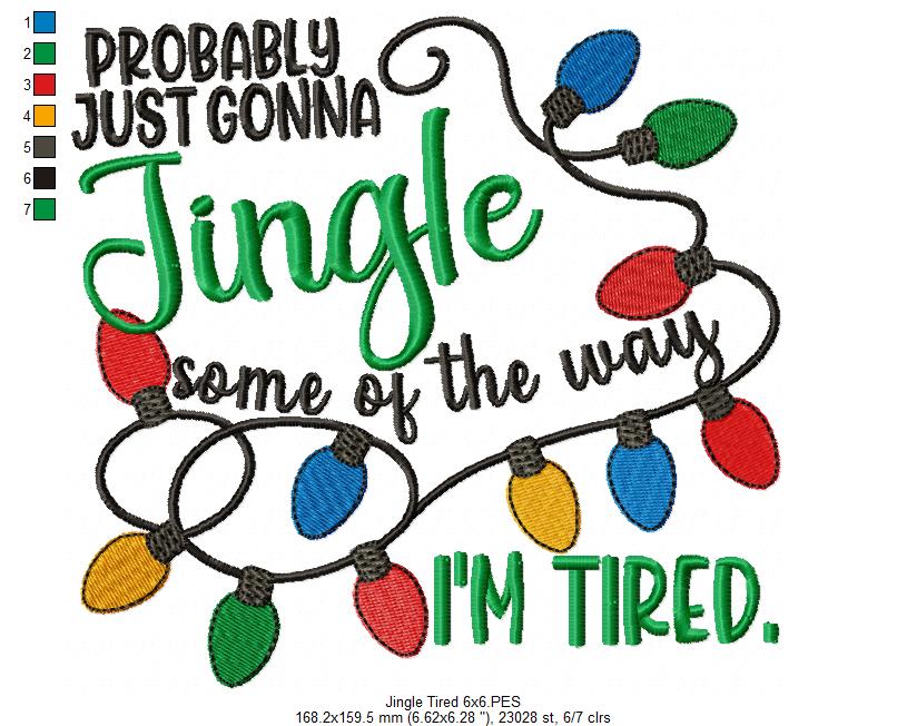 Cozy Jingle Mood – Satin Stitch – Machine Embroidery Design