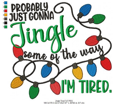 Cozy Jingle Mood – Satin Stitch – Machine Embroidery Design