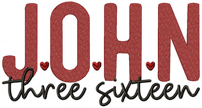 John Three Sixteen - Sketch Stitch - Set of 2 Designs - Machine Embroidery Design