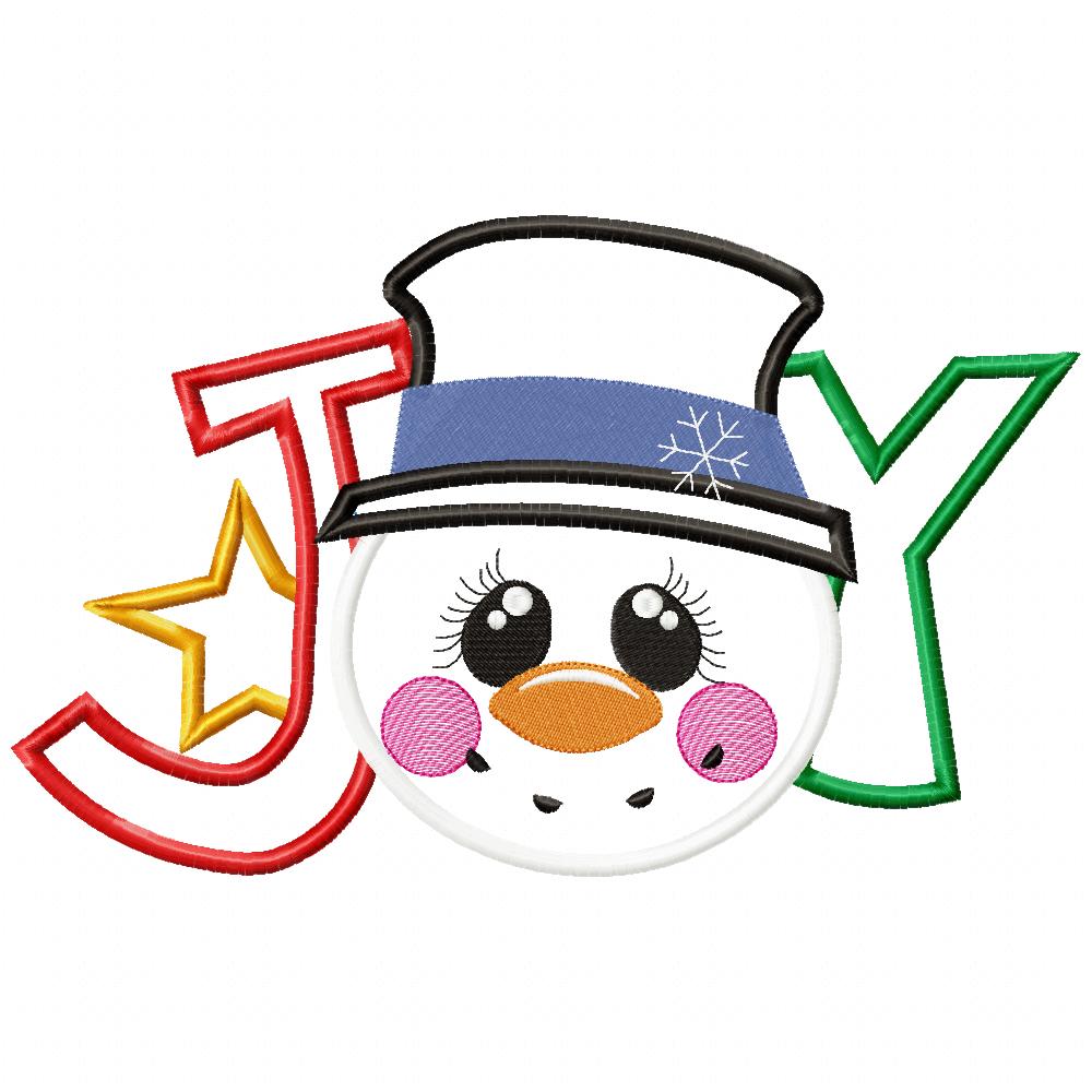Joy Snowman - Applique