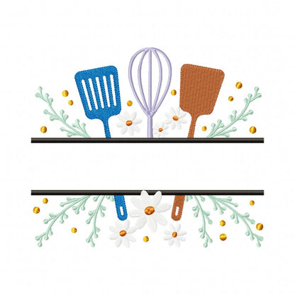 Kitchenware Kitchen Split - Fill Stitch - Machine Embroidery Design