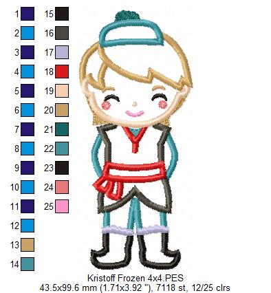 Frozen Kristoff Cute - Applique