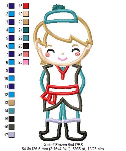 Frozen Kristoff Cute - Applique