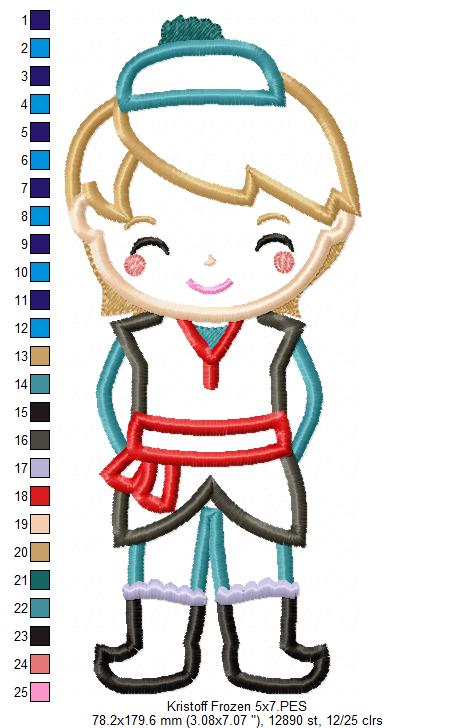 Frozen Kristoff Cute - Applique