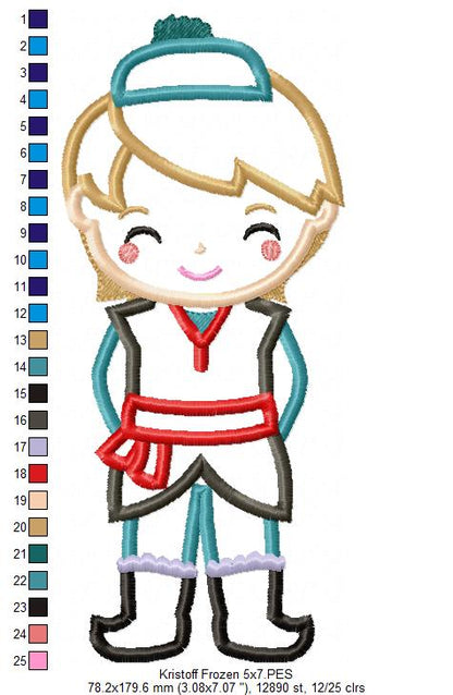 Frozen Kristoff Cute - Applique