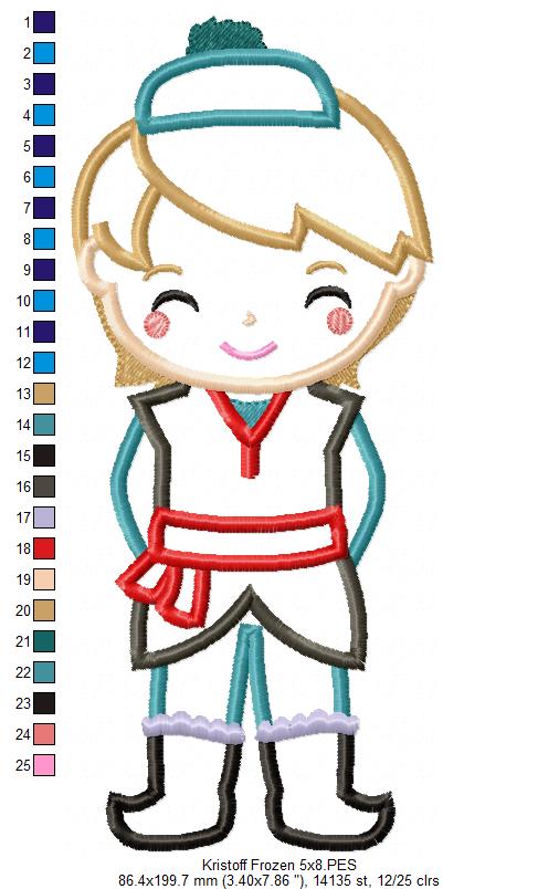 Frozen Kristoff Cute - Applique