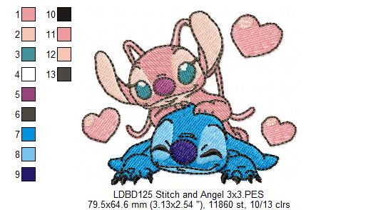 Galactic Sweethearts – Fill Stitch – Machine Embroidery Design