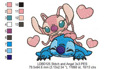 Galactic Sweethearts – Fill Stitch – Machine Embroidery Design