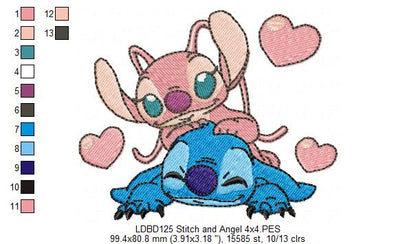 Galactic Sweethearts – Fill Stitch – Machine Embroidery Design