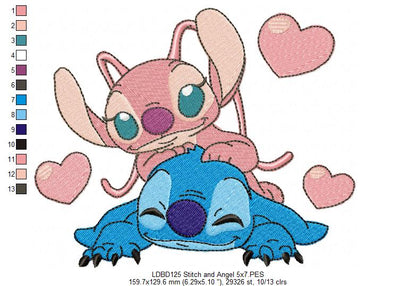 Galactic Sweethearts – Fill Stitch – Machine Embroidery Design