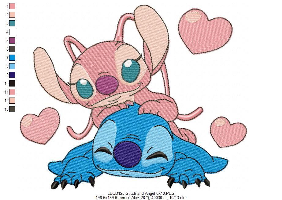 Galactic Sweethearts – Fill Stitch – Machine Embroidery Design