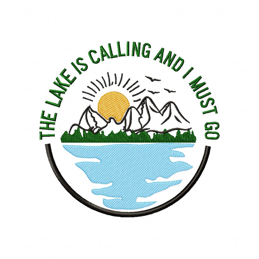 The Lake is Calling and I Must Go - Fill Stitch - Machine Embroidery Design