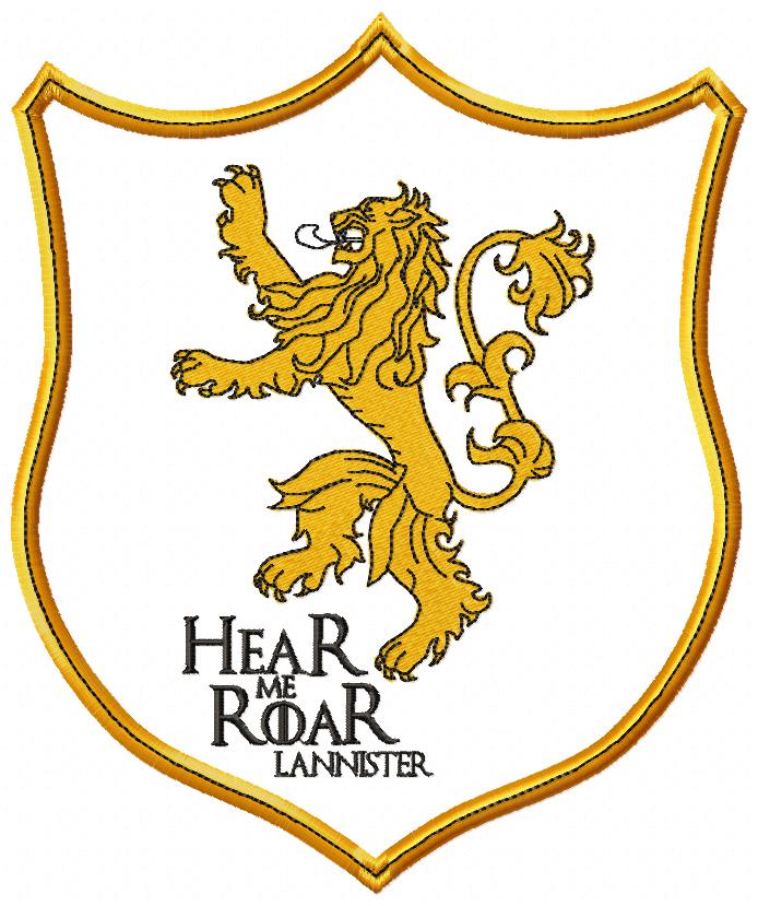 Game of Thrones Lannister Lion - Fill Stitch - Machine Embroidery Design