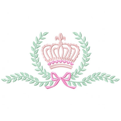Laurel Princess Crown - Fill Stitch Embroidery