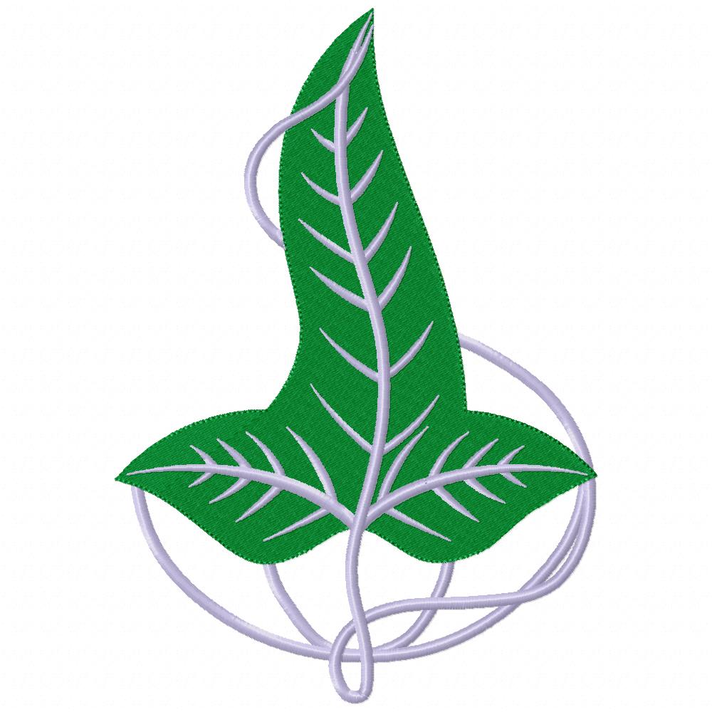 Leaf of Lorien The Lord of the Rings - Fill Stitch - Machine Embroidery Design