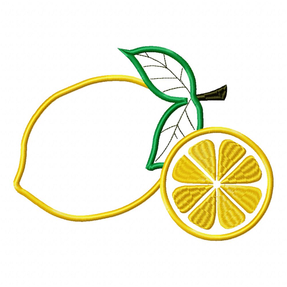 Lemons - Applique - Machine Embroidery Design