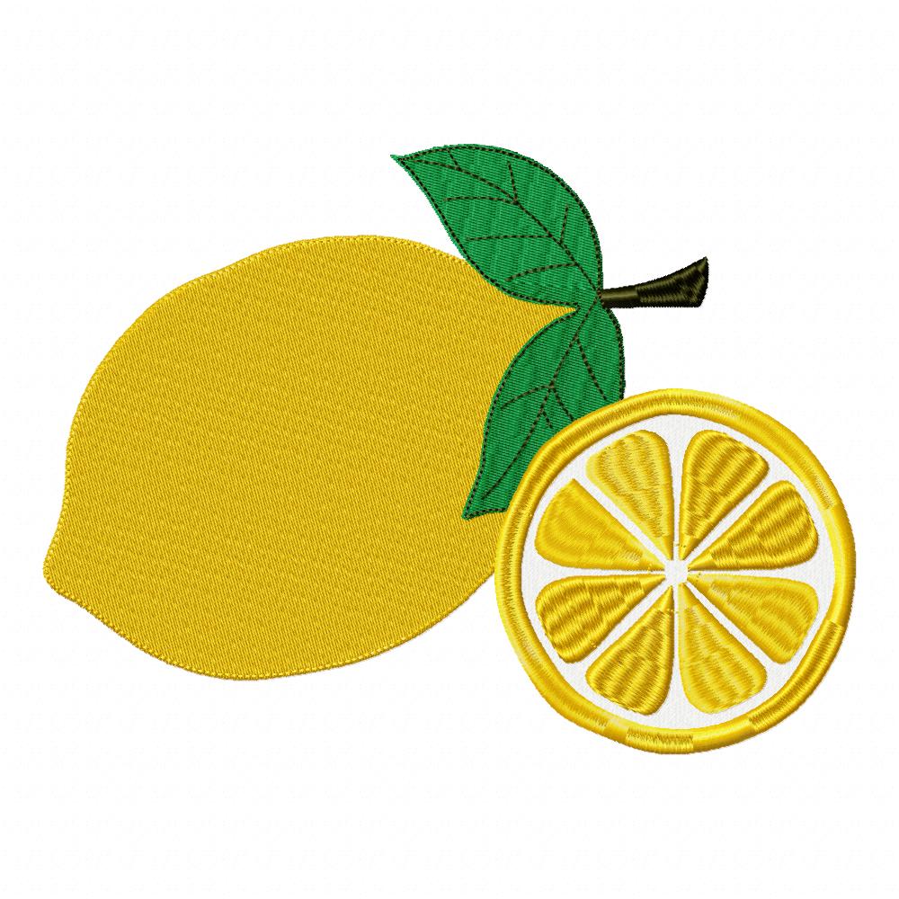 Lemons - Fill Stitch - Machine Embroidery Design