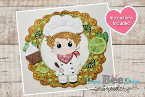 Lemon Chef Boy Garland - ITH Project - Machine Embroidery Design