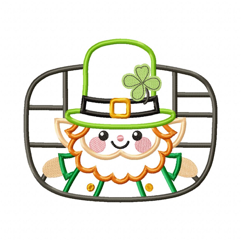Leprechaun as Patchwork  - Applique - Machine Embroidery Design