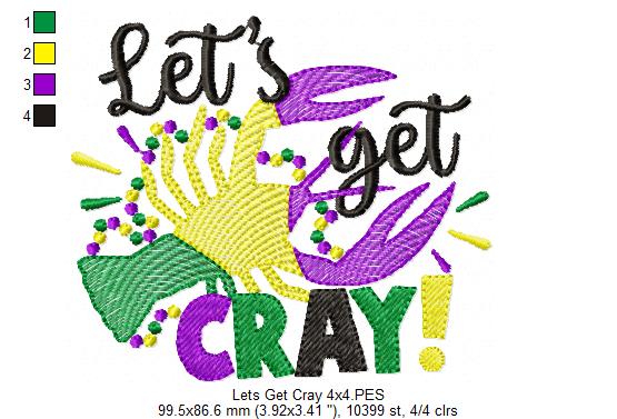Let's Get Cray! - Fill Stitch - Machine Embroidery Design