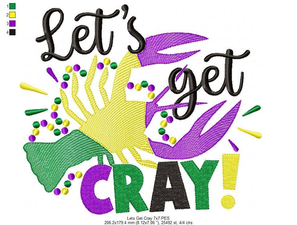 Let's Get Cray! - Fill Stitch - Machine Embroidery Design