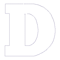 Monogram D Spider Web Letter D - Applique