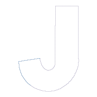 Monogram J Spider Web Letter J - Applique Embroidery