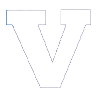 Monogram V Spider Web Letter V - Applique - Machine Embroidery Embroidery