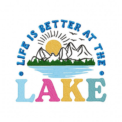Life is Better at the Lake - Fill Stitch - Machine Embroidery Design
