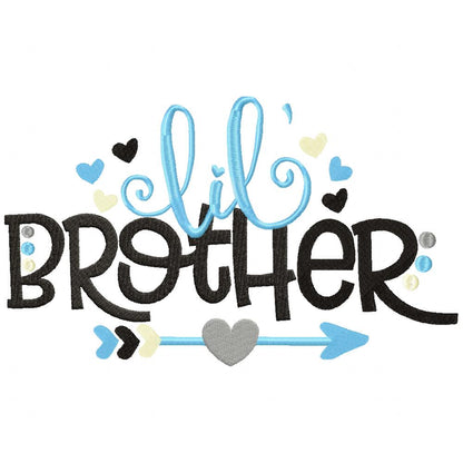 Brother Arrow and Hearts - Fill Stitch - Set of 6 designs - Machine Embroidery Design