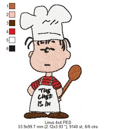 🍽️ Chef Is In Cutie – Fill Stitch – Machine Embroidery Design