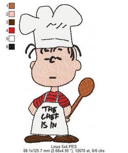 🍽️ Chef Is In Cutie – Fill Stitch – Machine Embroidery Design