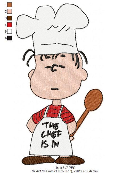 🍽️ Chef Is In Cutie – Fill Stitch – Machine Embroidery Design