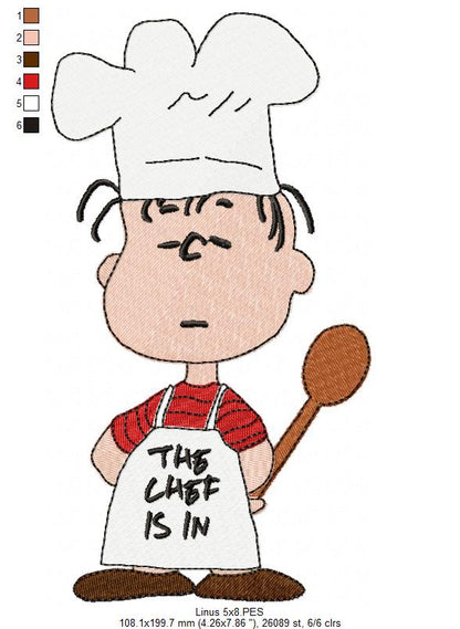 🍽️ Chef Is In Cutie – Fill Stitch – Machine Embroidery Design