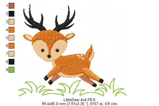 Little Deer - Fill Stitch - Machine Embroidery Design